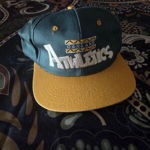 Oakland Athletics Green and Yellow Cap